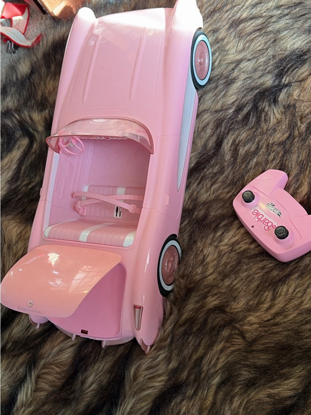 Hot Wheels RC Barbie Corvette Remote-Control Toy Car from Barbie Movie
